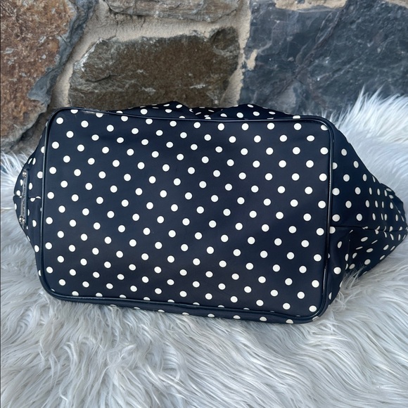 Kate Spade Polka Dot Bow Tote Black White Nylon Shoulder Bag - Picture 4 of 7